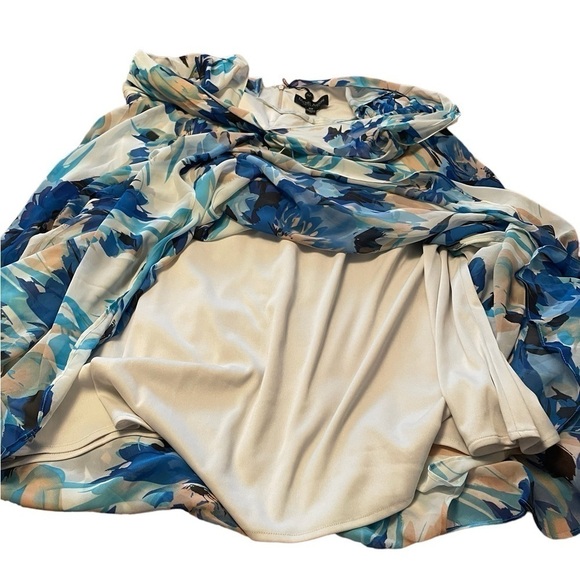 Michel Antoni Collection-VNeck-Pleated Cummerbund-V Back-Size 16W NWOT - Picture 8 of 14